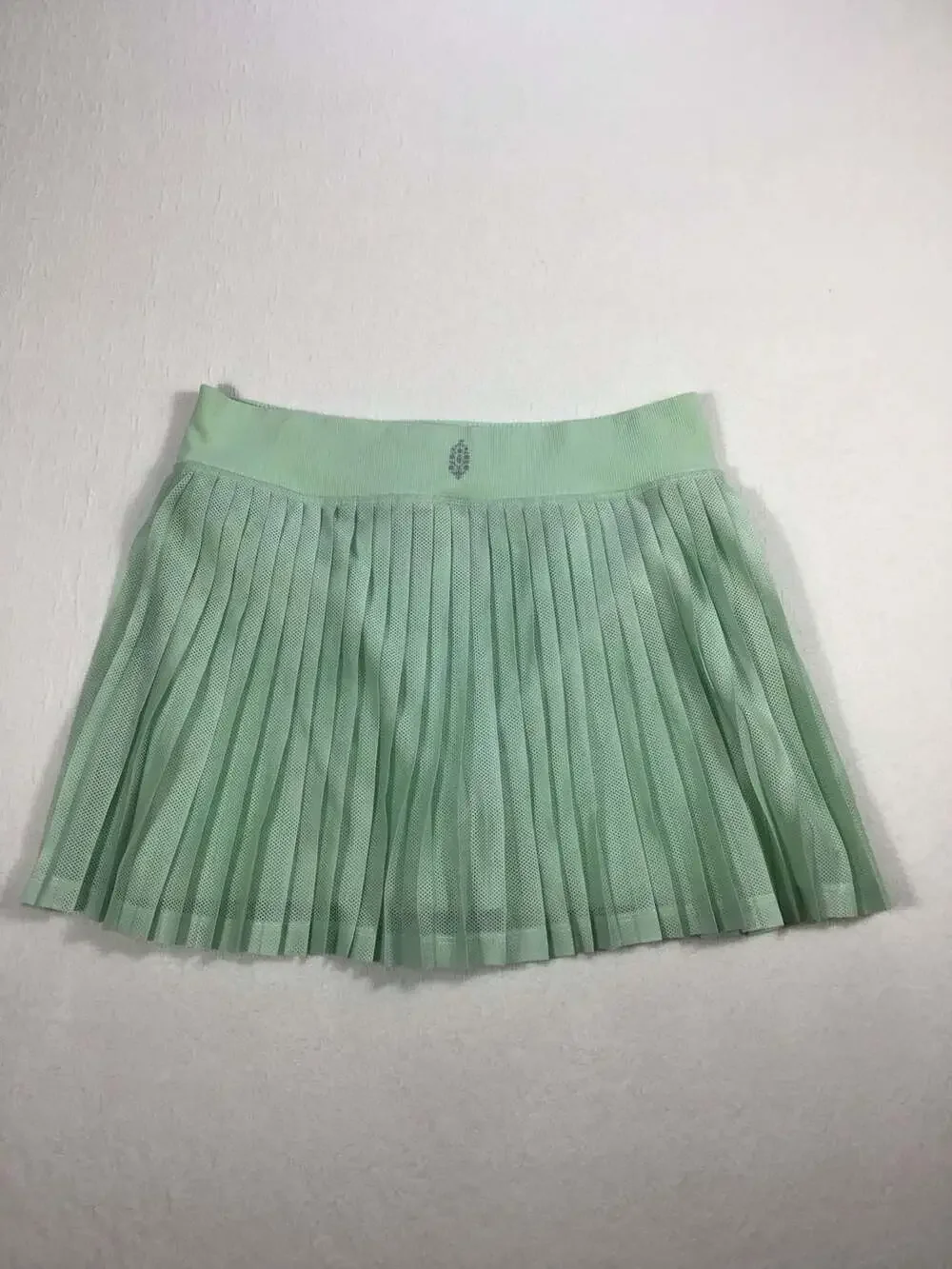 FP Movement Rally Pleated Mesh Miniskort M/L Mint Green Sporty Athletic - Picture 6 of 11